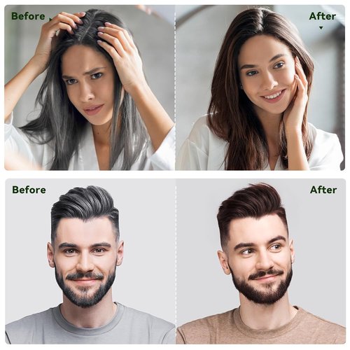 Dark Brown Hair Dye Shampoo - Natural Gray Coverage & Nourishment | 150 ML Semi-Permanent Color