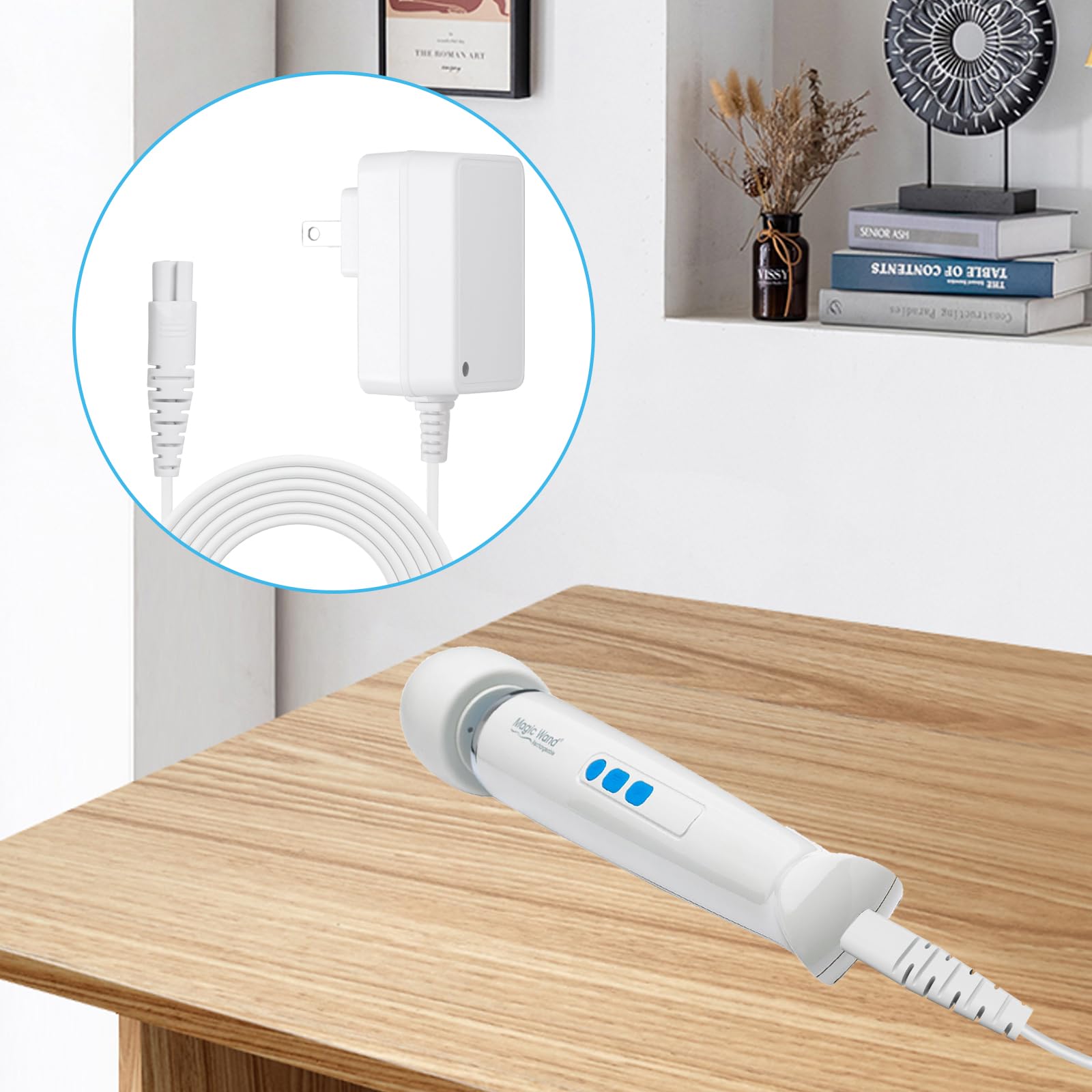 SigeIy HV-270 Charger Replacement Compatible with Hitachi Magic Wand HV-270 Rechargeable Cordless Neck Massager Power Adapter ﻿