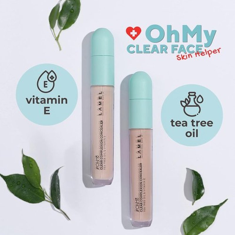 LAMEL OH My Clear Face Concealer - Moisturizing & Waterproof Formula with Vitamin E & Tea Tree Extract - 0.23 fl. oz.