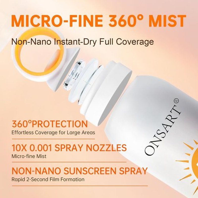 **Skiennix Mineral Sunscreen Spray SPF 50+ - Reef Safe, Broad Spectrum UVA/UVB Protection, 6.76 fl oz**