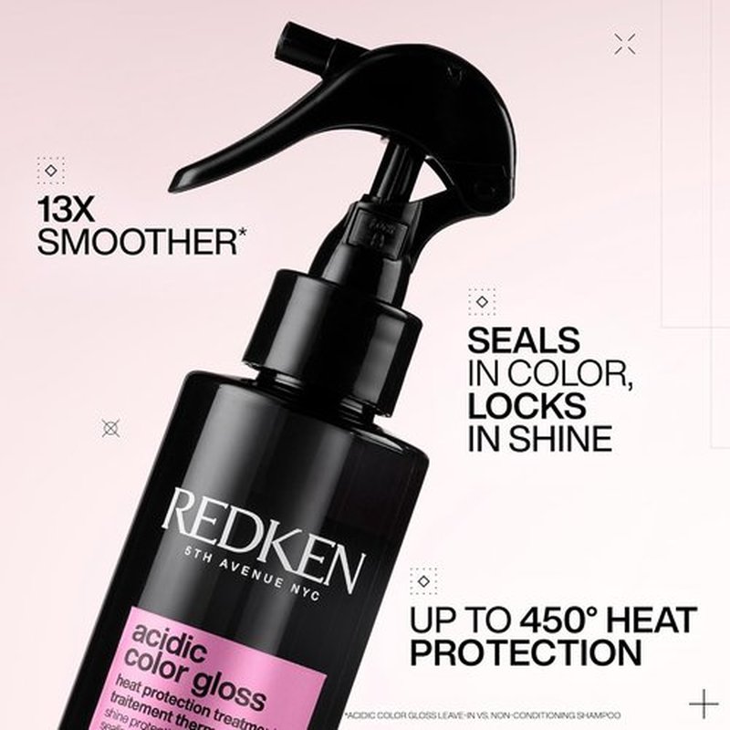 Redken Acidic Color Gloss Shampoo & Conditioner Set | Heat Protection Spray for Color-Treated Hair - Detangles & Enhances Shine