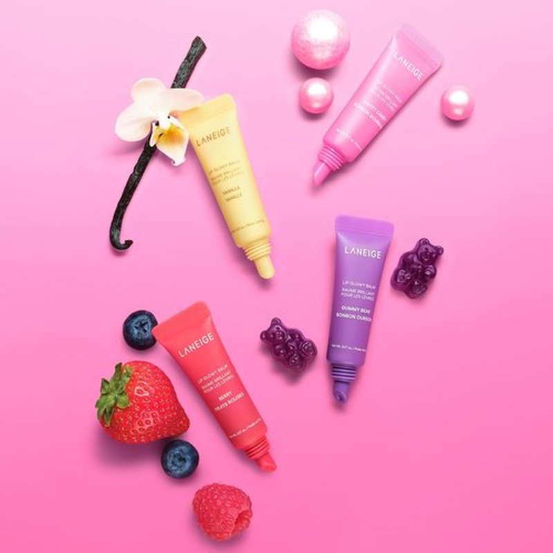 LANEIGE Mini Lip Glowy Balm Set - Travel-Sized Tinted Lip Balms with Shea & Murumuru Butter (Pack of 2)