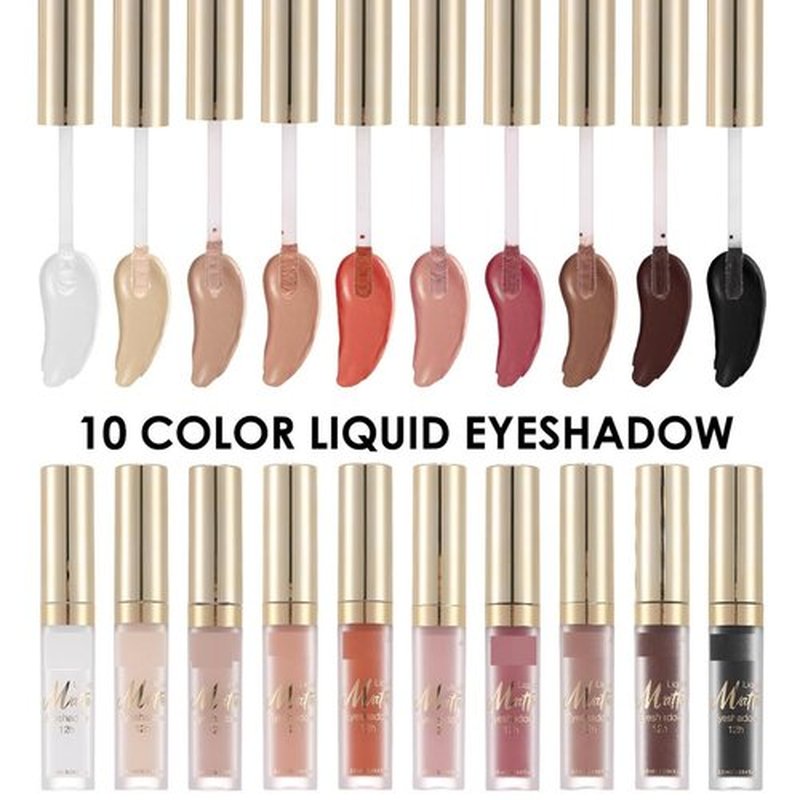 MAEPEOR Matte Liquid Eyeshadow - 8 Vibrant Colors | Long-Lasting, Waterproof & Lightweight Cream (P01 Birch)