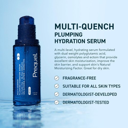 Prequel Skin Multi-Quench Hydration Serum - Intensive Moisturizing for Dry Skin | 1.7oz