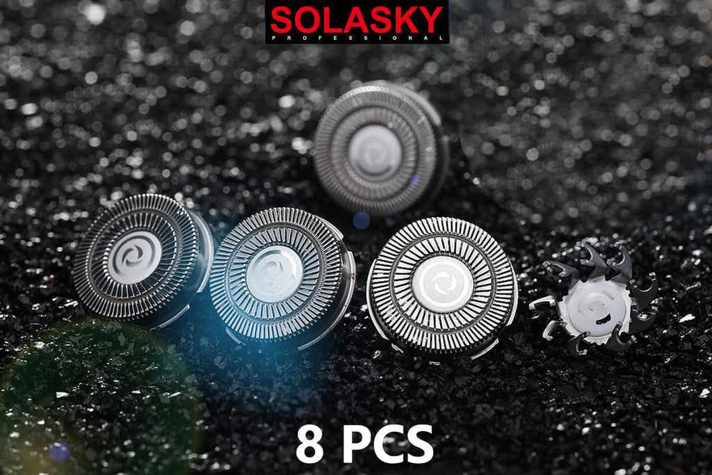 8 PCS Pro Head Shaver Double Ring Blade Compatible with Freebird FlexSeries Pro Electric Head Shaver