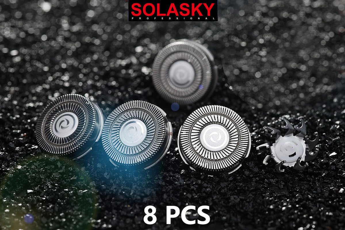 8 PCS Pro Head Shaver Double Ring Blade Compatible with Freebird FlexSeries Pro Electric Head Shaver