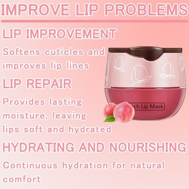 FNOLECY 9 PCS Bee Lip Balm Honey Pot, Strawberry Watermelon Cherry Coconut Peach Mint Grape Vanilla, Honey Lip Balm Bulk with Stick, Lip Mask Overnight Hydrating for Dry and Crack