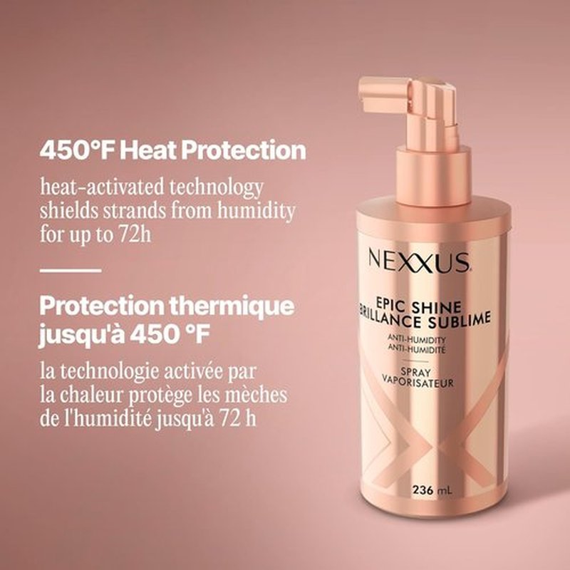 Nexxus Sleek Polish Hair Heat Protectant Spray - Anti-Humidity Formula | 8 oz