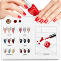 FOMIYES Nail Practice Mat, Silicone Nail Training Sheet for Stamping Nail Art Decal Salons Home DIY Manicures Tool