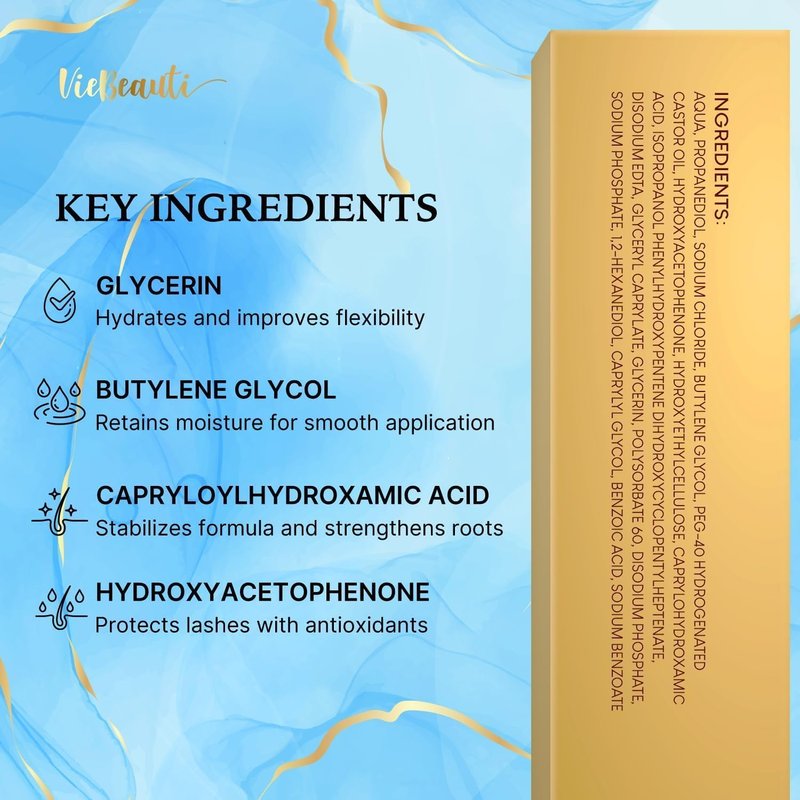 VieBeauti Eyelash Growth Serum 5mL - Nourishing Formula for Longer, Fuller Lashes | Vegan & Cruelty-Free