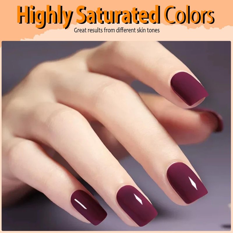 Wimocasy Quick Dry Nail Polish Crimson Summer Nail Lacquer 0.41fl oz Regular Insta Dry Nail Polish 12ML For Nail Art Salon Home,#21-2