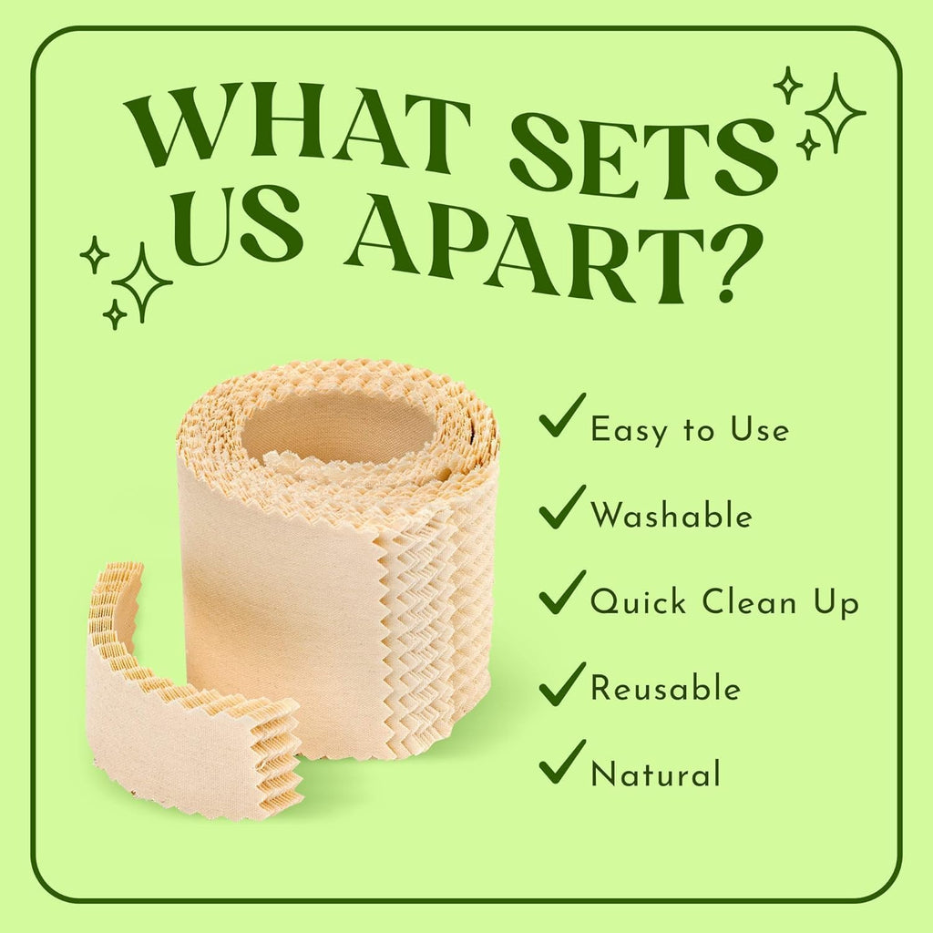 MOOM Wax Strips for Hair Removal - 48 Reusable Strips for Body & Facial