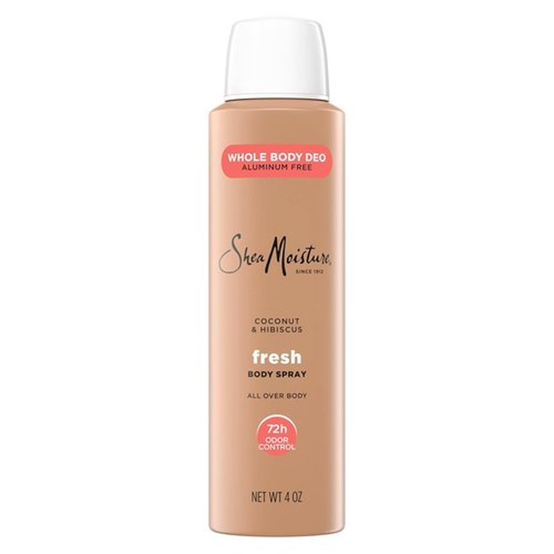 SheaMoisture Whole Body Deodorant Spray - Fresh 72H Odor Control, Aluminum-Free, 4 oz