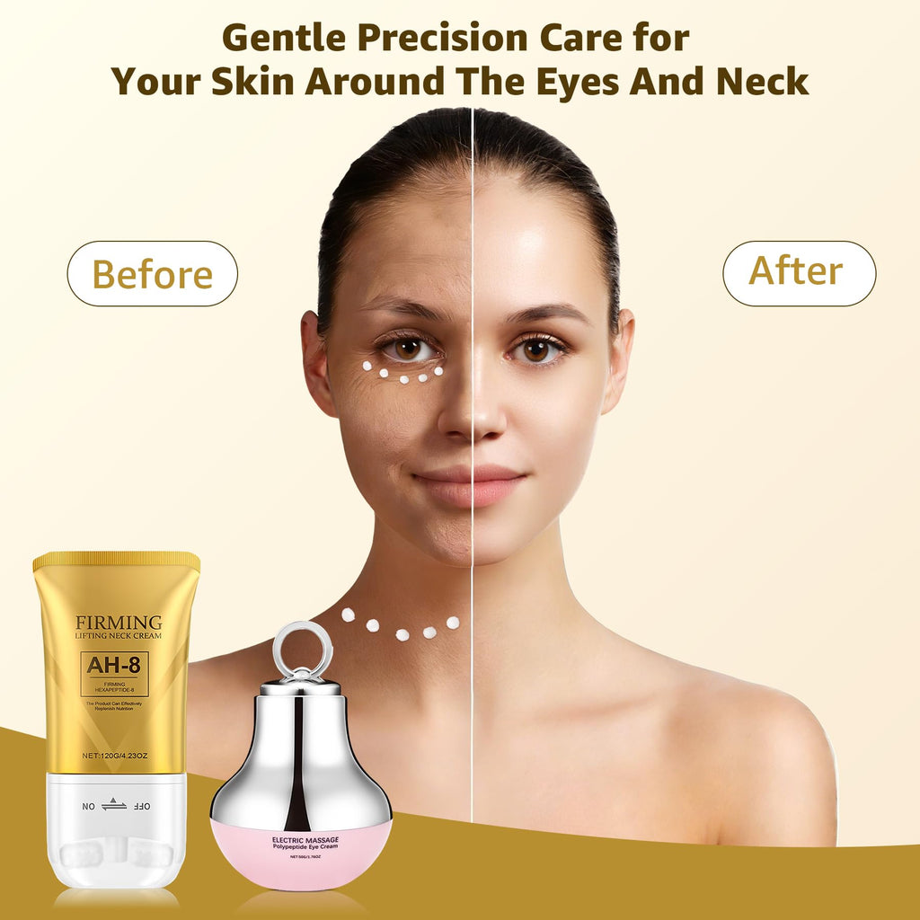 Botanikind AH-8 Neck-Eye Care Tightening & Revitalizing Set -Smooth of Fine Lines, Eye & Neck Treatment, Skin Moisturizer, Deep Moisturizing Skincare All Skin Types