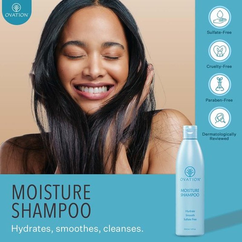 Ovation Moisture Shampoo - Hydrating Formula for Soft, Healthy Hair | 12 oz.