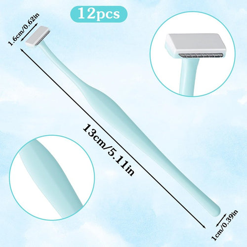 12 PCS Mini Eyebrow Razor, Eyebrow Razor Men Facial Razors for Women & Men with Protective Cover Facial Hair Removal Eye Brow Razors Eyebrows Trimmer Kit for Face and Eye Brow