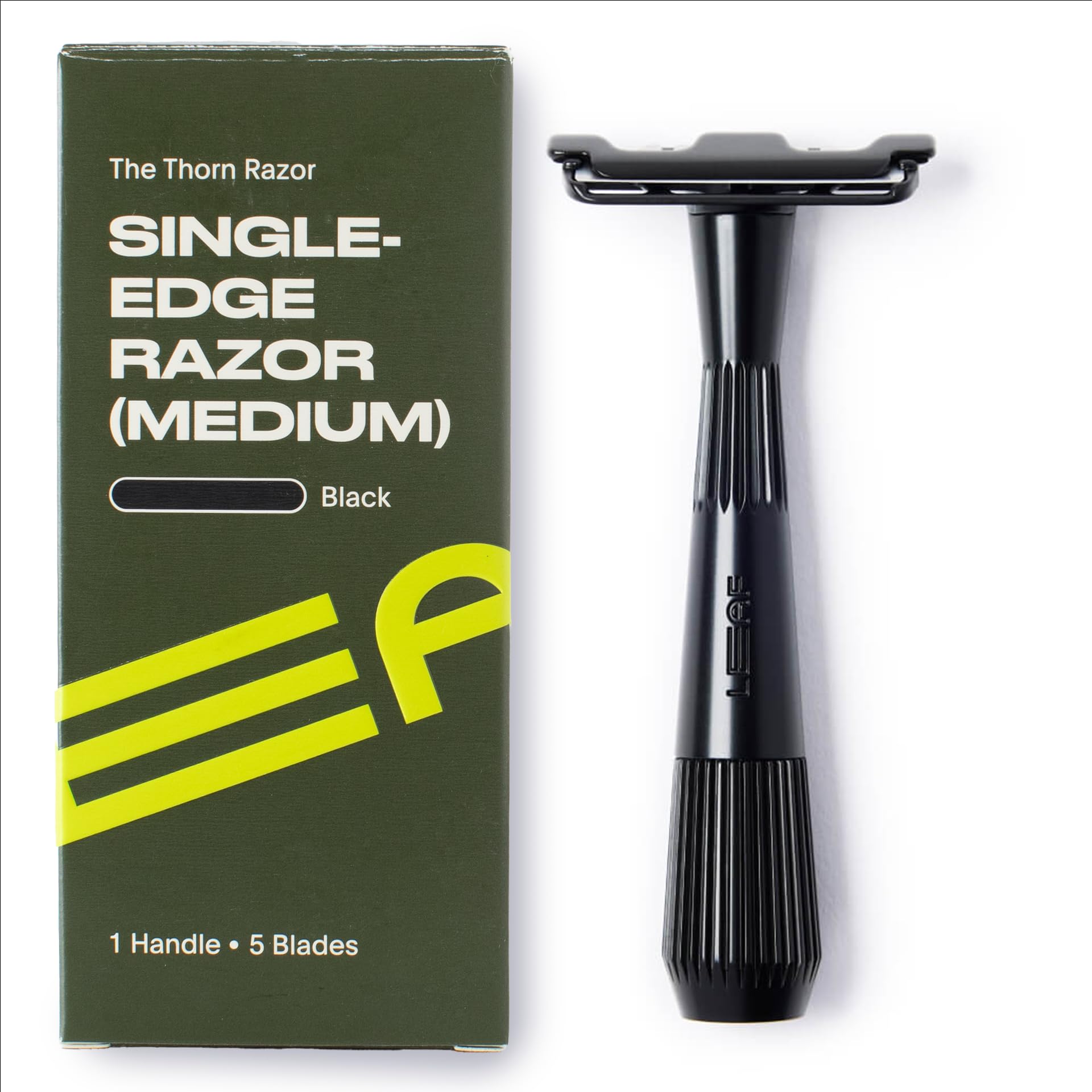 Leaf Shave | Twig Razor, Gold - All-Metal, Eco-Friendly Shaver for Men & Women; Includes 5 Stainless Steel Single-Edge Blades; Recommended for Face Shaving Lighter Hair and Sensitive Skin