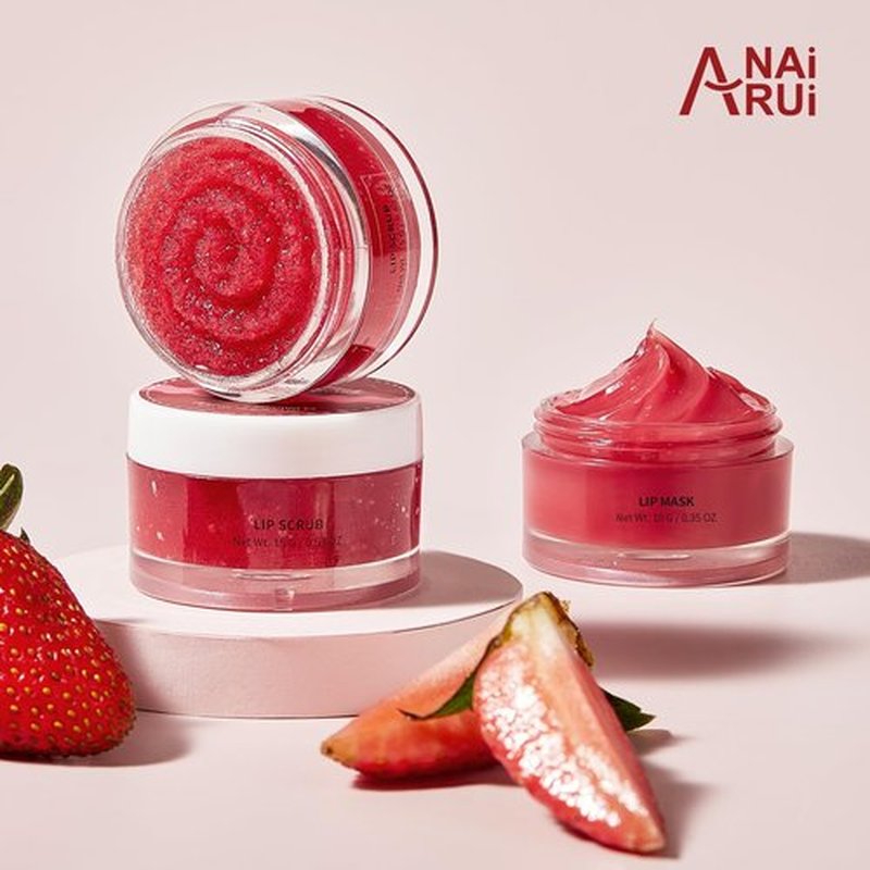 Lip Scrub & Lip Mask Set, Overnight Treatment Lip Care Products, Daily Lip Gift Set for Girls, Moisturize & Nourish, Dry Cracked Lips, Intense Hydration with Vitamin C, Overnight Lip Mask