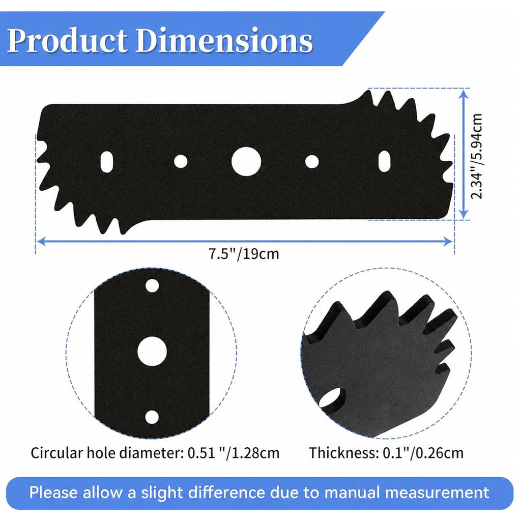 Bularie 7-1/2" Electric Edger Blades 50018386 Compatible with Worx WG896 WG895 Lawn Edger Blades - Replacement 7.5" Lawn Edger Steel Blade for Craftsman Edger Blade, Replace WA0034, 71-86880, 4 Pack