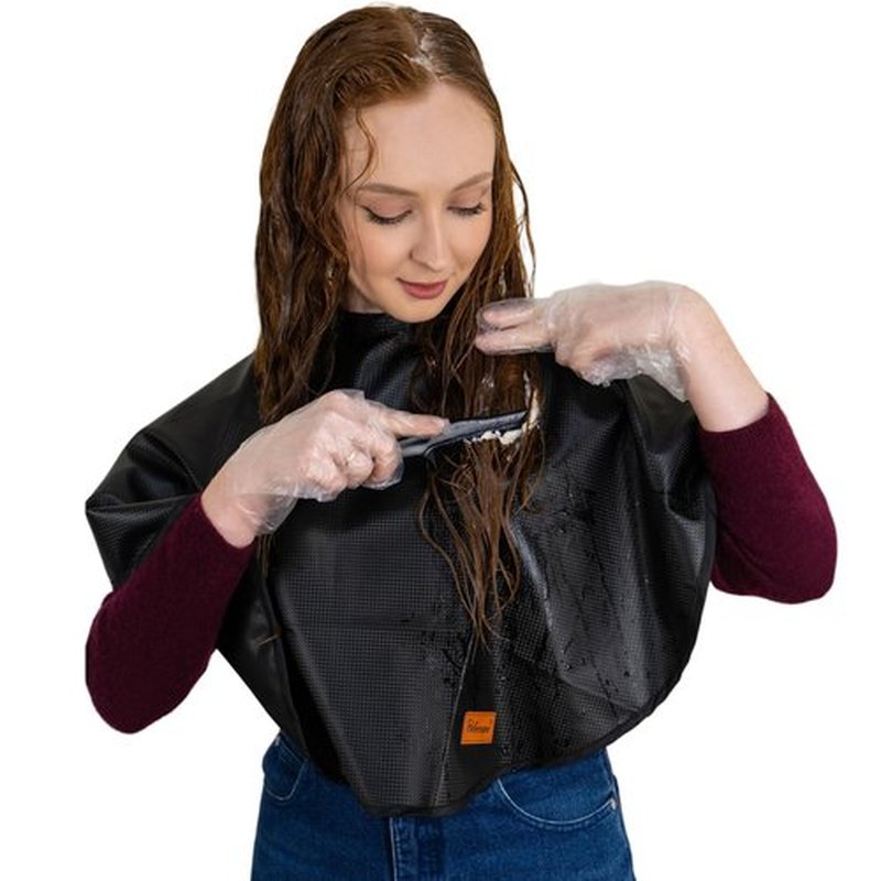 Pelocapa Makeup Cape Hair Dye Cape for Women Short Salon Cape for Stylists Waterproof Haircutting Cape Professional Shampoo Cape, 31.5”L*29”W