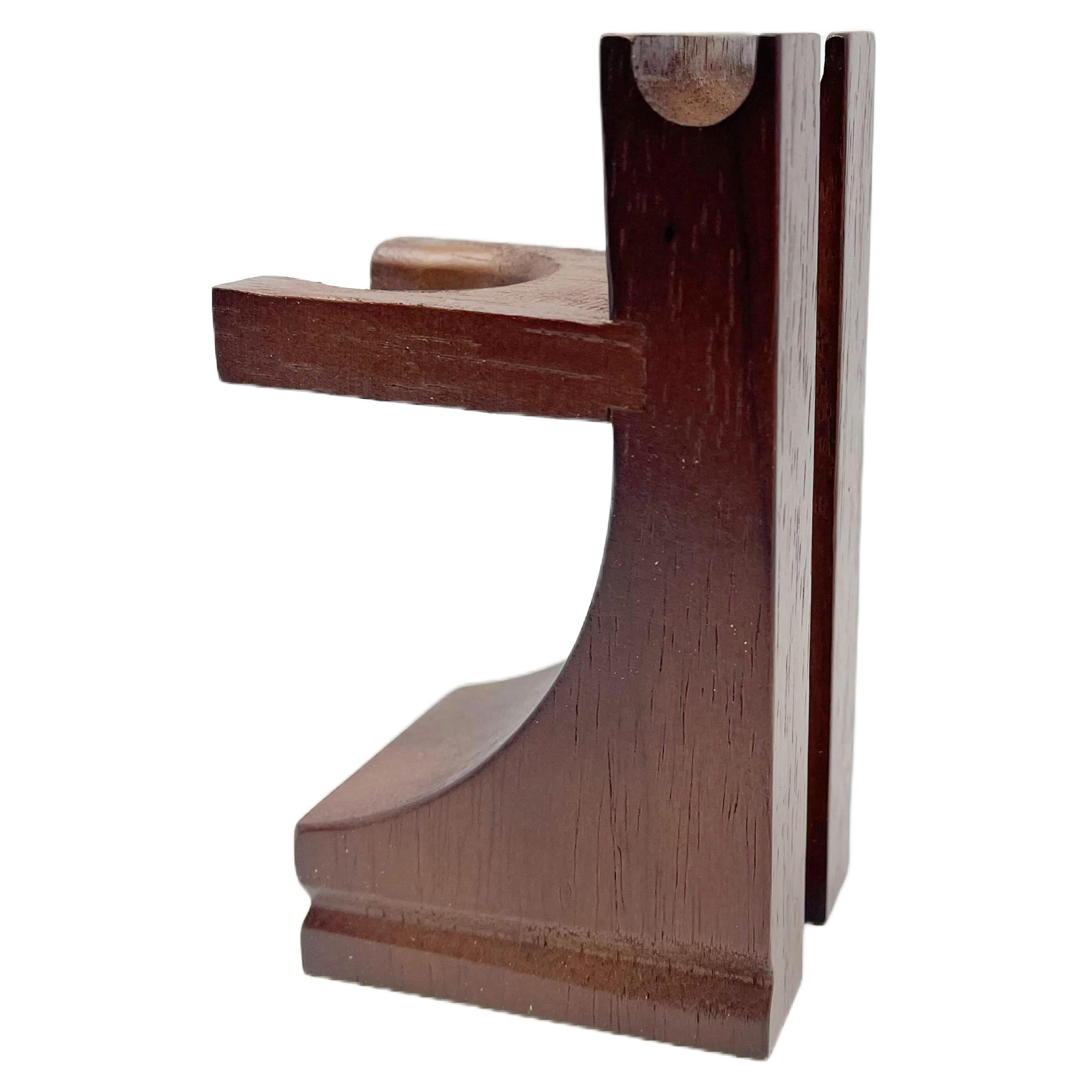 G.B.S Wooden Brush and Shaving Razor Stand, Shave Razor and Shave Brush Storage, Durable Professional Barber Choice Shaving Accessories for Men