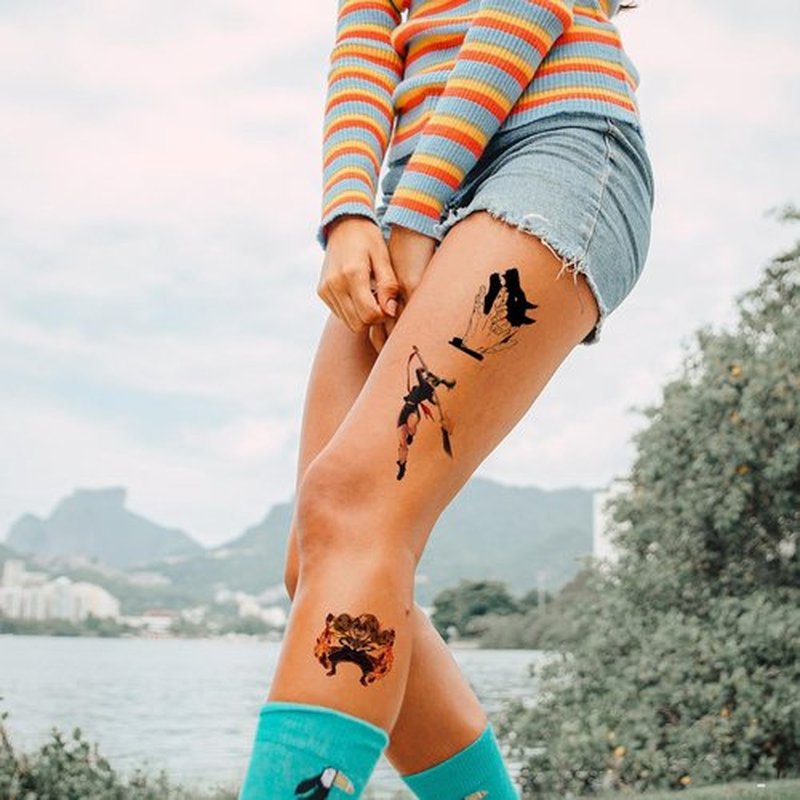 Babymiu Anime JJK Halloween Face Temporary Tattoos（8 Sheets) Gifts Anime Cosplay Decor Tattoos Merch Cartoon Stickers Decal Party Favors Supplies for Teens Adult Man Women