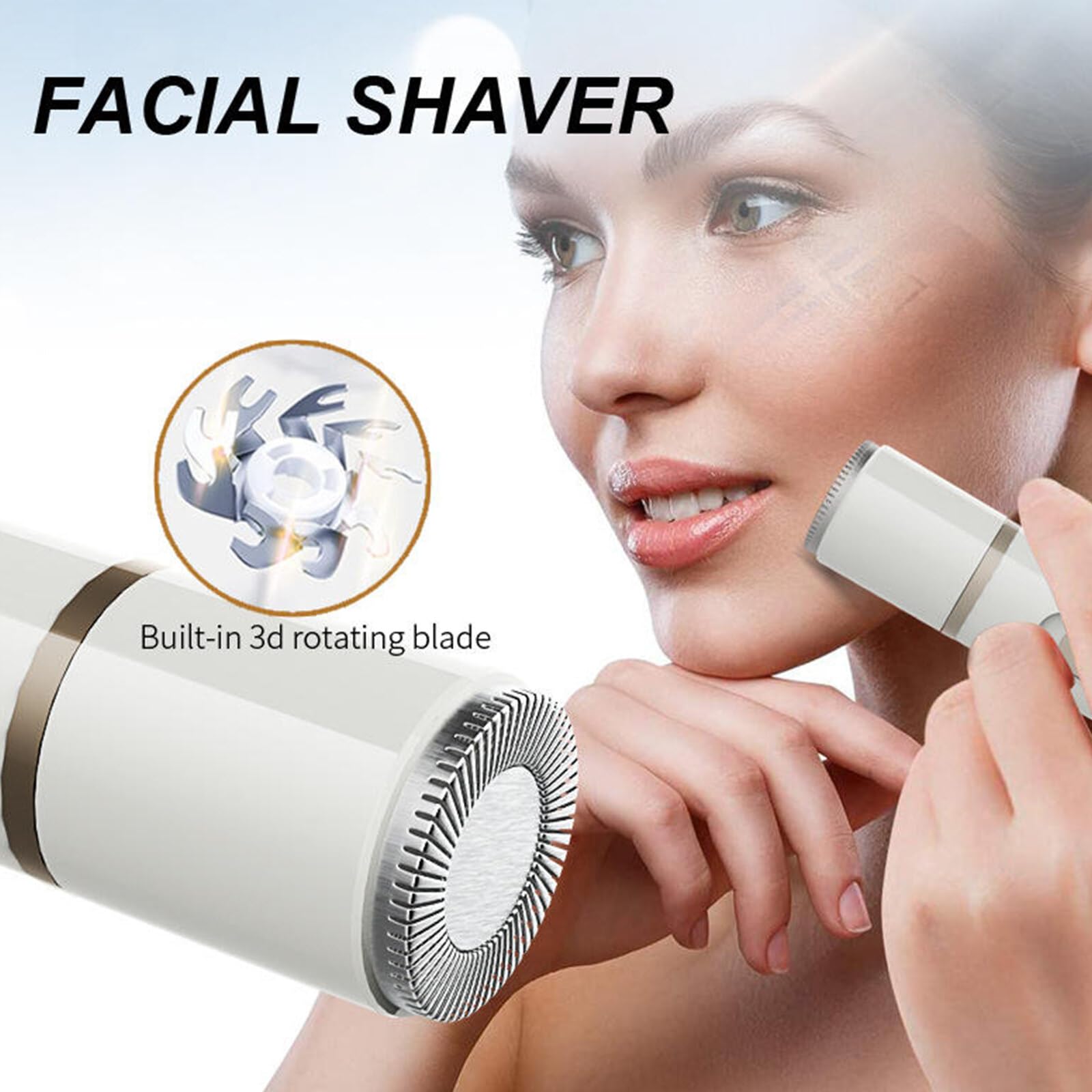 Electric Bikini Trimmer for Women - 5 in 1 Electric Shaver for Women, Waterproof Pubic Hair Trimmer and Facial Hair Remover, Replaceable Razors & Nose Hair Trimmer, Rechargeable Women's Grooming Kit