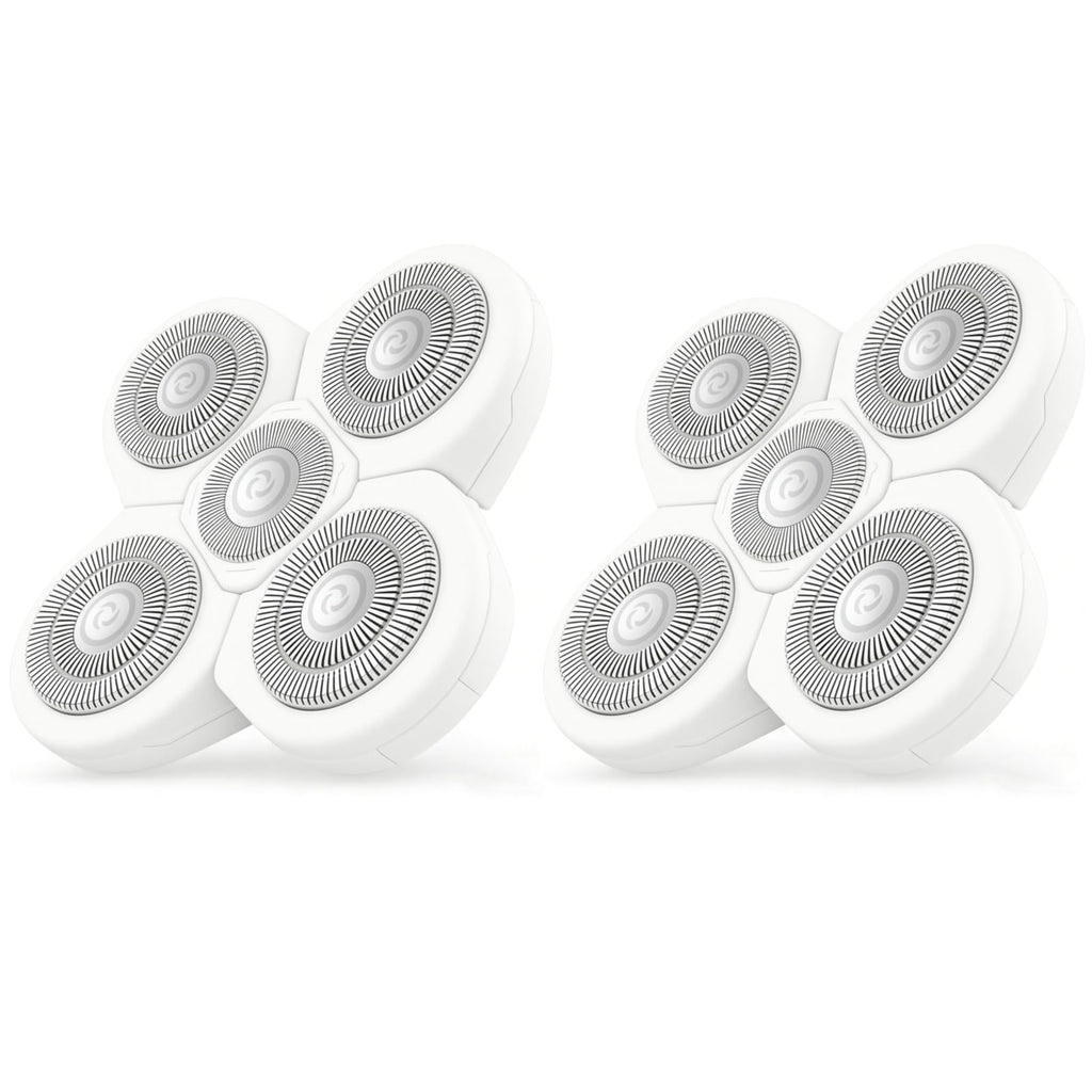 Compatible with Freebird Shaver for Women Replacement Blades White,5-Blade Rotary Refill Compatible with Freebird FlexSeries Electric Razor for Women,Waterproof,2Pack.