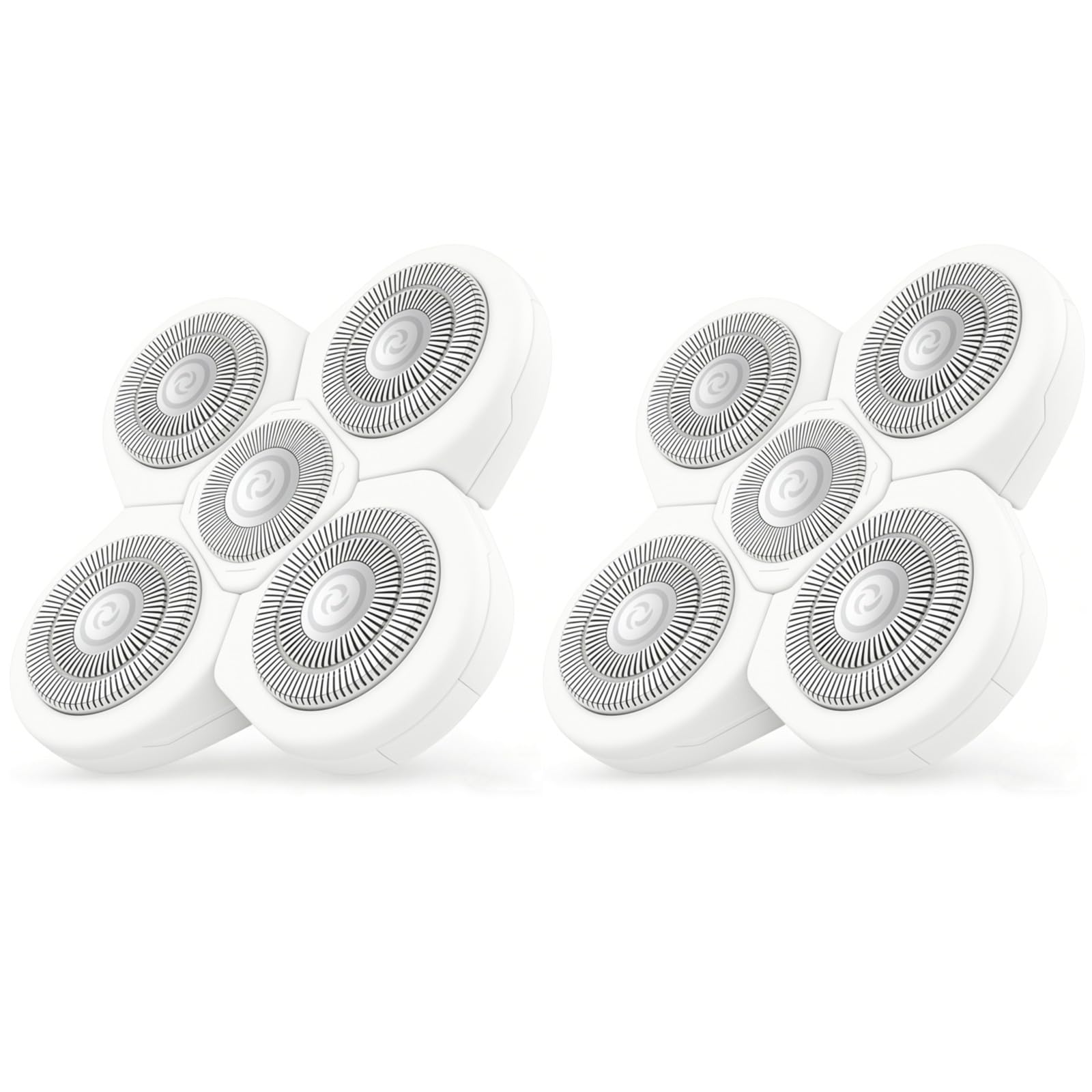 Compatible with Freebird Shaver for Women Replacement Blades White,5-Blade Rotary Refill Compatible with Freebird FlexSeries Electric Razor for Women,Waterproof,2Pack.