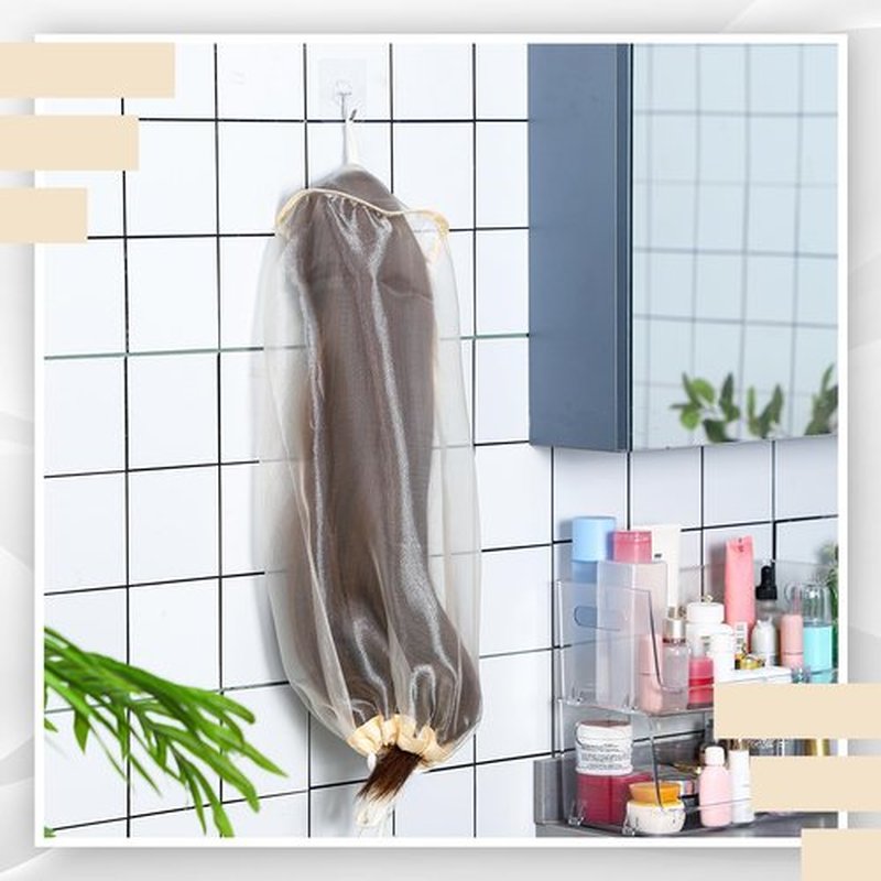 Loopeer 6 Pcs Wig Storage Bags Adjustable Wig Bag with Drawstring Portable Travel Organizer for keep from Dirt Dust(Beige)