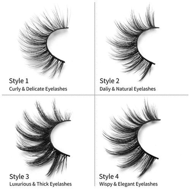 DYSILK Lashes Wispy Mink Eyelashes - Mink Lashes Fluffy 20 Pairs Lashes 6D 4 Styles Mixed Faux False Eyelashes Fake Eyelashes Natural Look Strip Lashes| 13mm-20mm