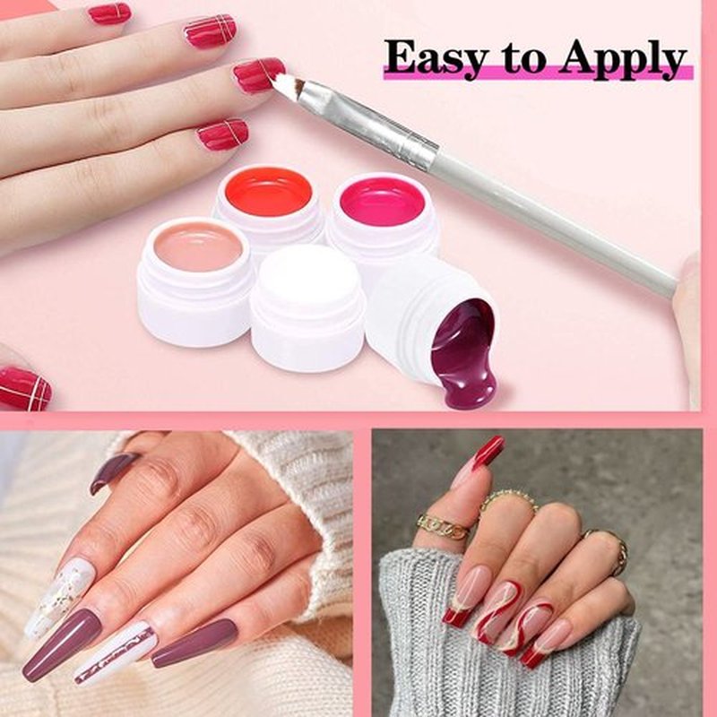 36 Colors Nail Art Gel Paint Kit, 38PCS Polish Set With Brush for DIY Design At Home, Solid Polish for DIY, Nails Kits Gift for Women