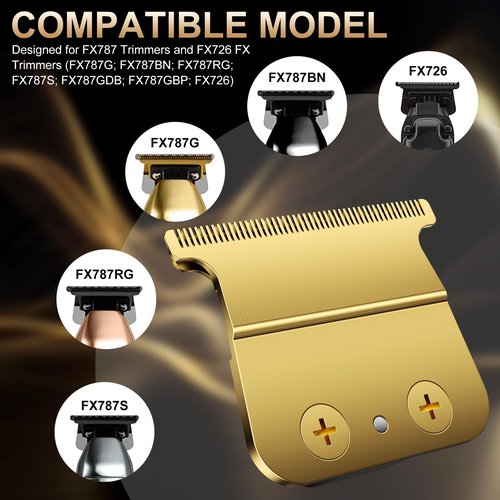 Replacement Hair Trimmer Blades Compatible with BaByliss FX787, FX799, FX726, FX729, FX707Z, DLC 2.0 Standard & Fine, Tooth T-Blades for Precision Hair Trimmers, Long-Lasting Barber Trimmer Blades