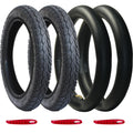 Libereco 2 Pack Electric Bike Tire 14x2.125(57-254 for 10" Rim) with 2 Bent Valve Tubes 3 Tire Levers Anti-Slip Folding E-Bike, Kids Bike Tire