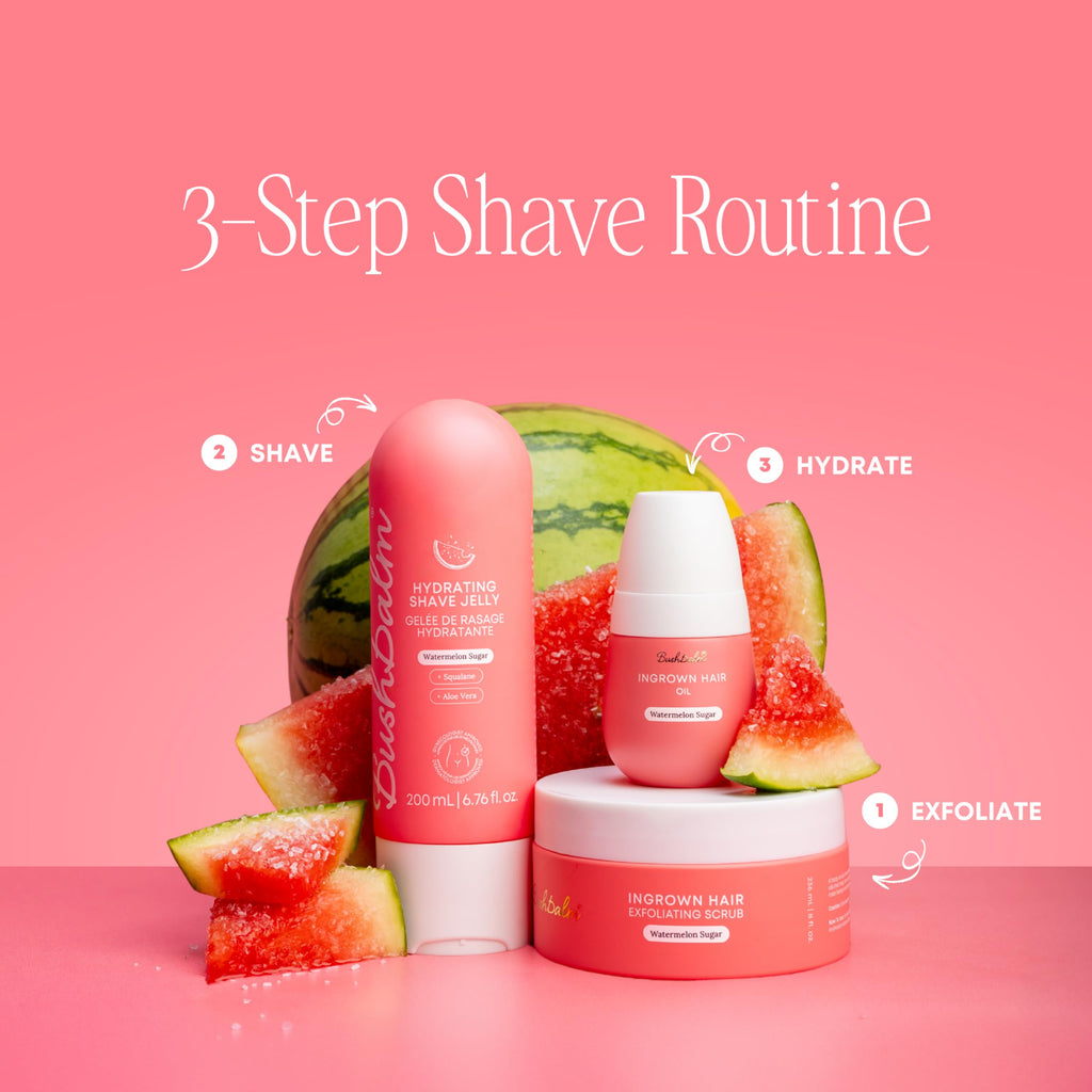 Bushbalm Hydrating Shave Jelly – Premium Soothing Shaving Gel for Women - Squalane and Aloe Vera, Helps With Post Shave Redness – 200ml Watermelon Sugar