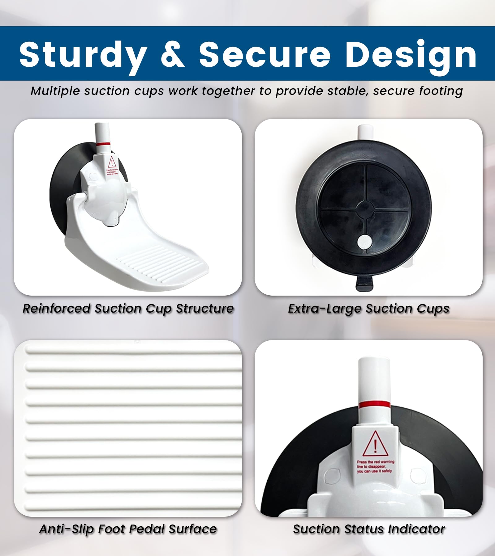 Shower Foot Rest for Shaving Legs, Anti-Slip Suction Cup Bathroom Step