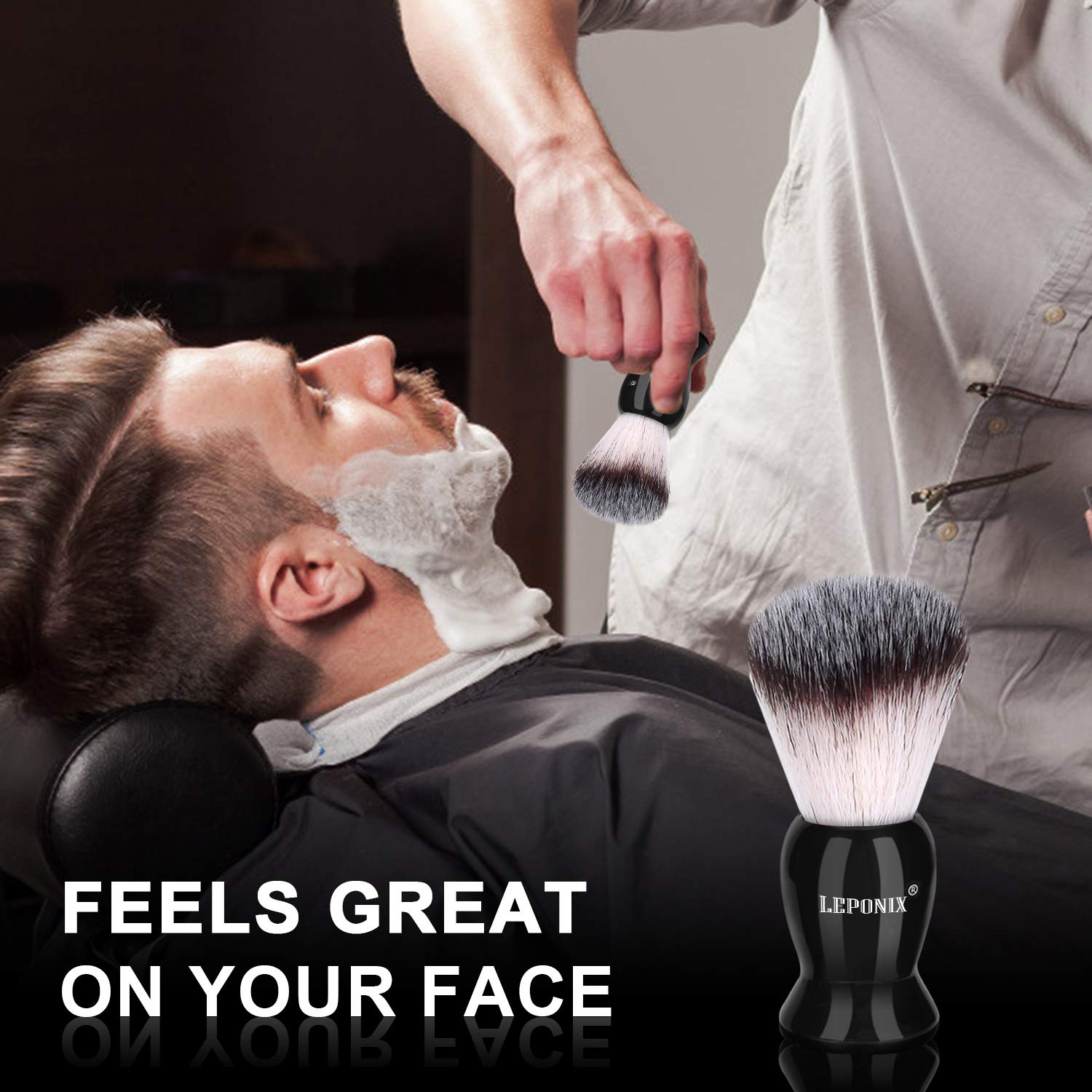 Straight Razor Shaving Kit for Men - 2 Packs Shaving Soap, Straight Edge Razor, Shaving Cream, Brush & Bowl - Unique Gifts Set for Men, Him, Dad - Stocking Stuffers,Father’s Day (Sweat Orange）