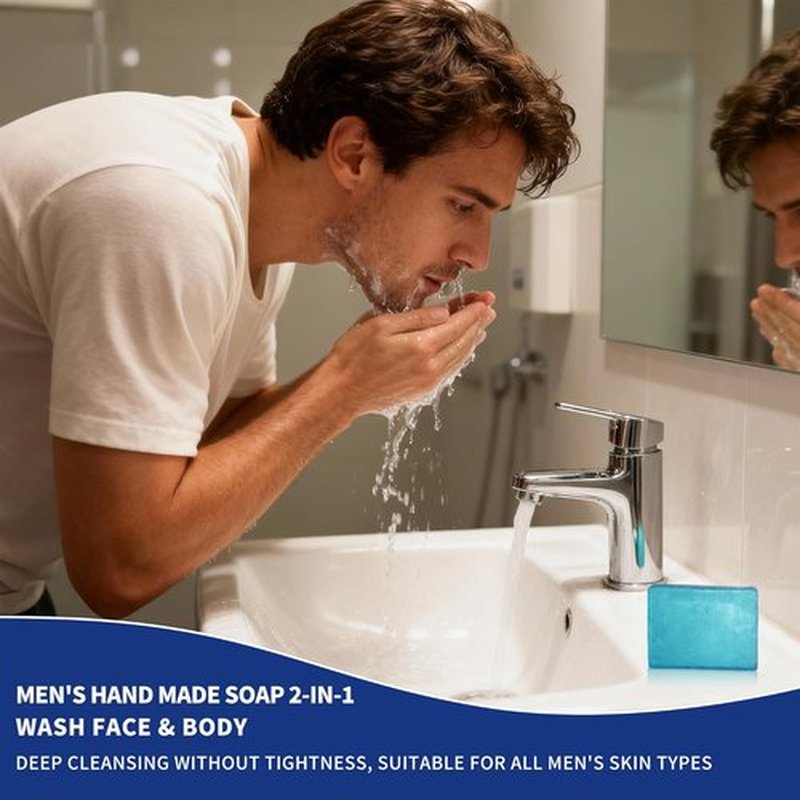 Skiennix Men's Bath and Body Spa Gift Set - 7-Piece Daily Care Kit with 3-in-1 Wash & Handmade Soap | Perfect Gift for Dad, Husband, or Son