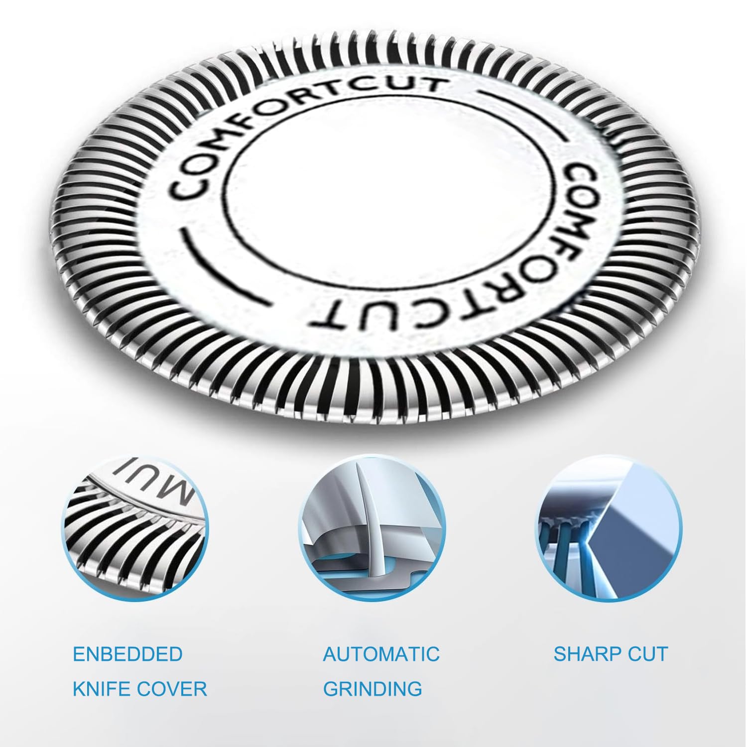 HQ8 Replacement Heads for Philips Norelco Aquatec Shavers,HQ8 Blades ComfortCut Blades Compatible with Philips Norelco Electric Razor PT720 Pt730 AT880 AT810 AT815 AT810 HQ8505 HQ6090 HQ8160 (3-Pack)