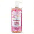 SpaScriptions Cherry Blossom & Vanilla Exfoliating Treatment Body Wash – Natural Exfoliation for Dull Skin with Asian Pear & Collagen for Radiant, Firm-Looking Skin, Hydrating Body Cleanser, 32 oz