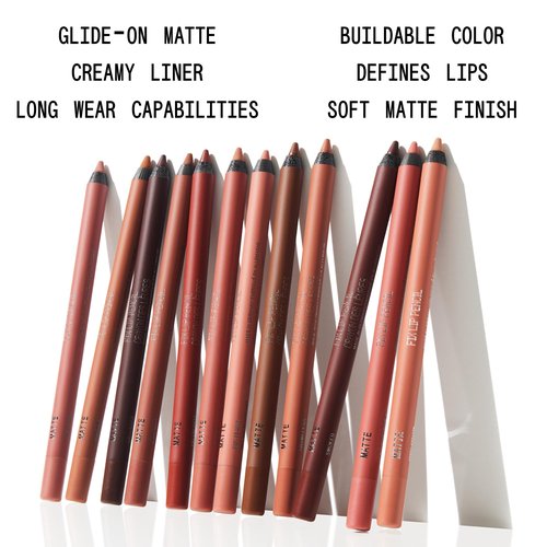 about-face Matte Fix Lip Pencil Smoked – Long-Wear, Creamy Matte Lip Liner with Hyaluronic Acid & Vitamins C & E – Vegan, Cruelty-Free, Clean Beauty – 0.042 oz (Plum Brown)