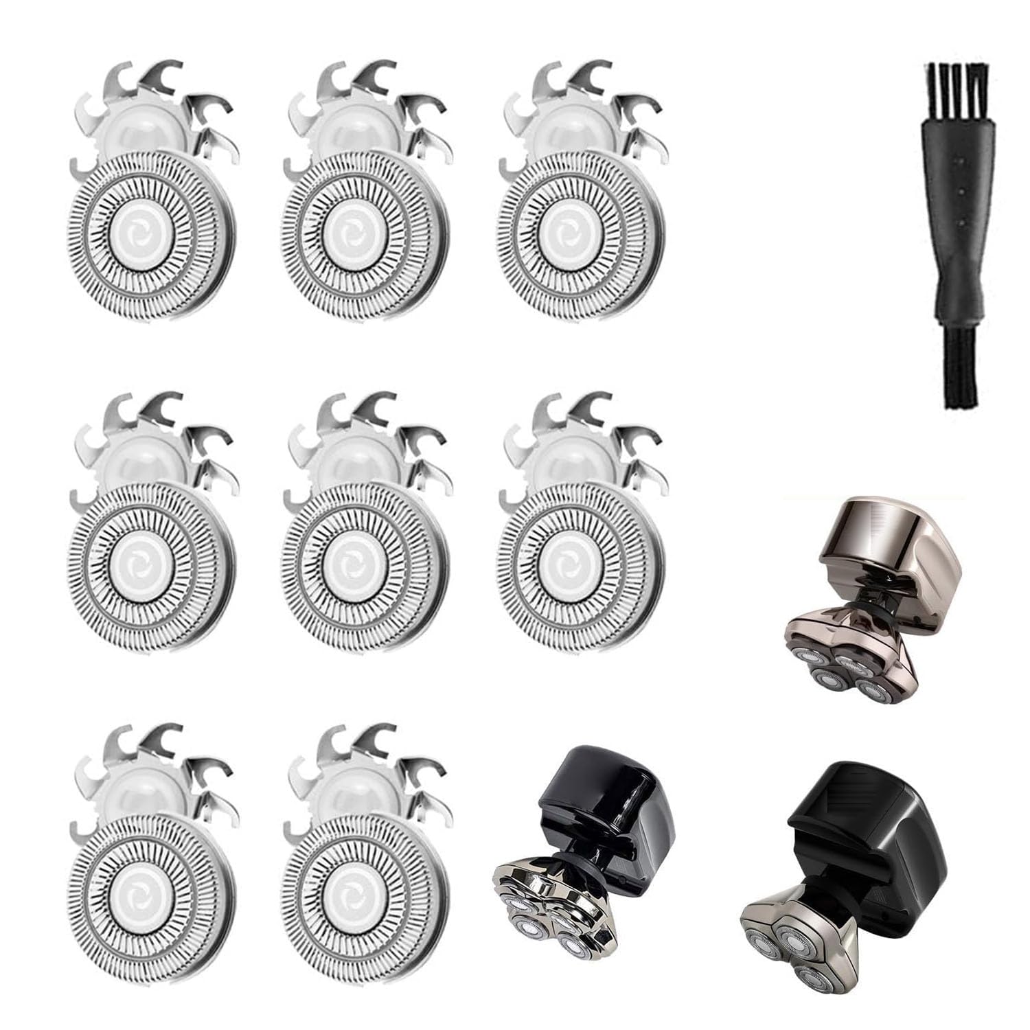 MAWAER 8 PCS Head Shaver Replacement Blades for Skull Shaver Pitbull Carver PRO 4 Head Electric Razor Replacement Head