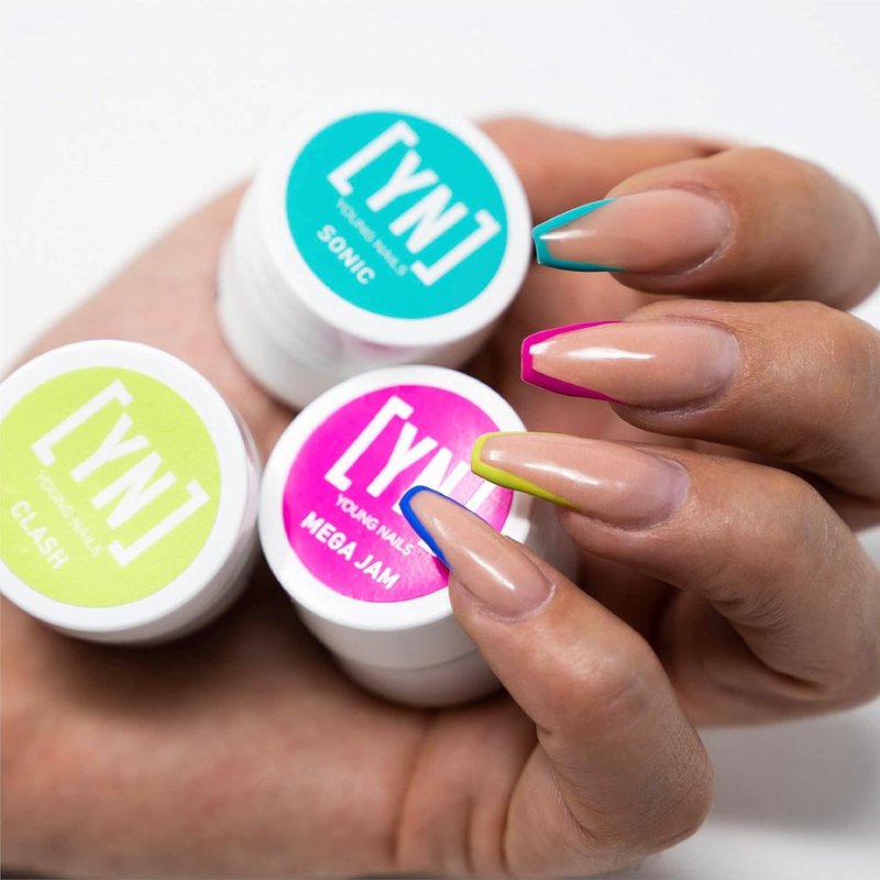 Young Nails Mission Control Gel Kit - Precision Nail Art Paint with 12 Colors & LED Curing Light