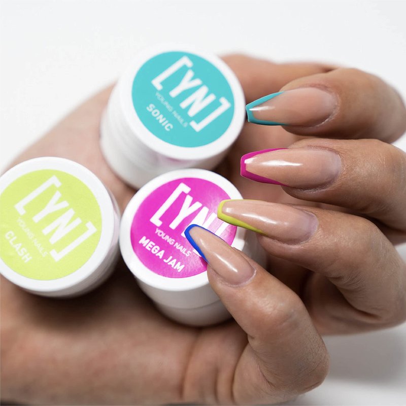 Young Nails Mission Control Precision Gel Kit. Gel Paint for Nail Art, Cure with LED Light. Brush & 12 Assorted Colors for Natural & Artificial Nails