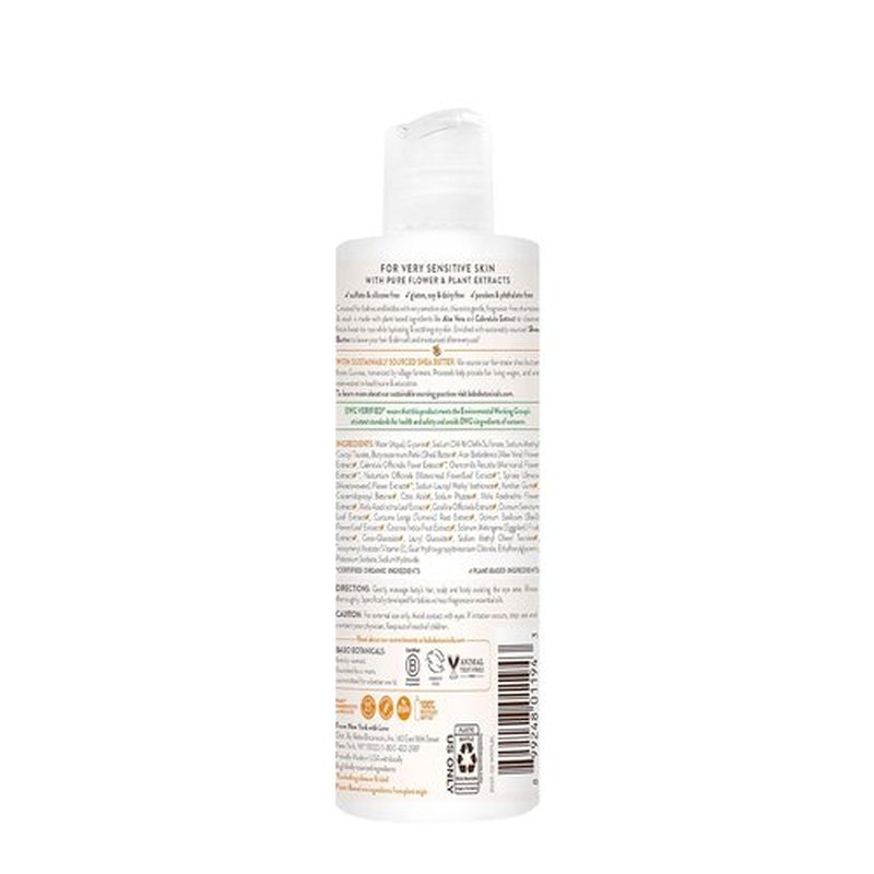 Babo Botanicals 2-in-1 Shampoo & Wash - Fragrance-Free, EWG Verified - Shea Butter & Aloe Vera - For Babies & Kids
