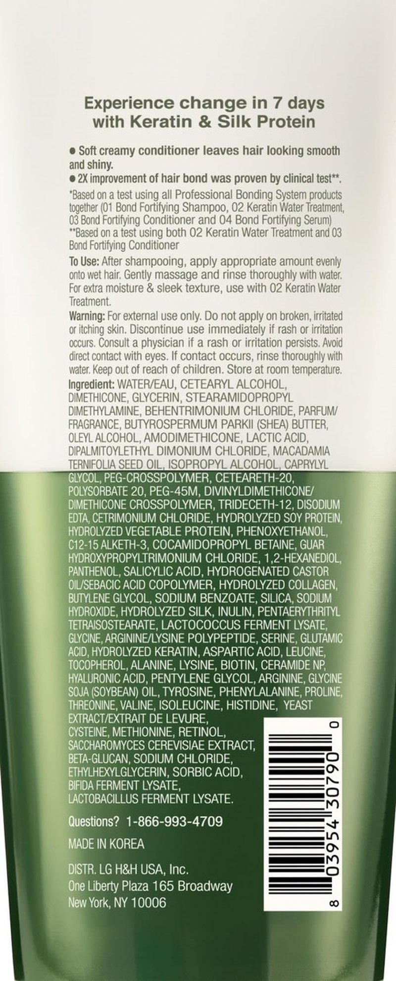 Dr. Groot Bond Fortifying Conditioner, With Keratin and Silk Protein, Clinically Proven to Repair and Thicken Dry, Thin or Damaged Hair, Kbeauty, Korean Hair Care Professional Bonding System