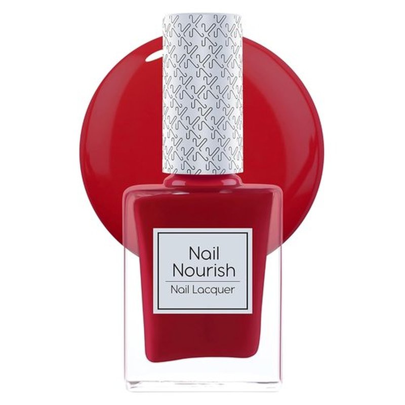 Kay Beauty Nail Nourish Nail Enamel Polish - Crimson Hue 35 | Quick-Dry Gel Effect & Hydrating Formula 0.3 oz