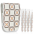 COSHAYSOO Aesthetic Tweezers Set for Women Facial Hair in Plaid Leather Case European Travel Summer Vacation Essentials, Female Coworker Beauty Gifts Eyebrow Ingrown Hair Splinter Removal Grooming Kit