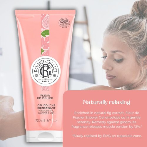 Roger & Gallet Body Wash - Fleur De Figuier Fig Blossom Shower Gel for Women, 6.6 Oz
