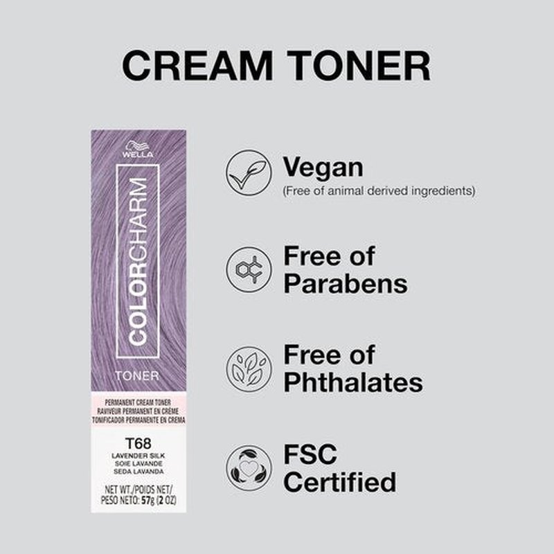 COLORCHARM Permanent Crème Hair Toner - Paraben-Free & Gluten-Free | 2 oz, Vegan Formula